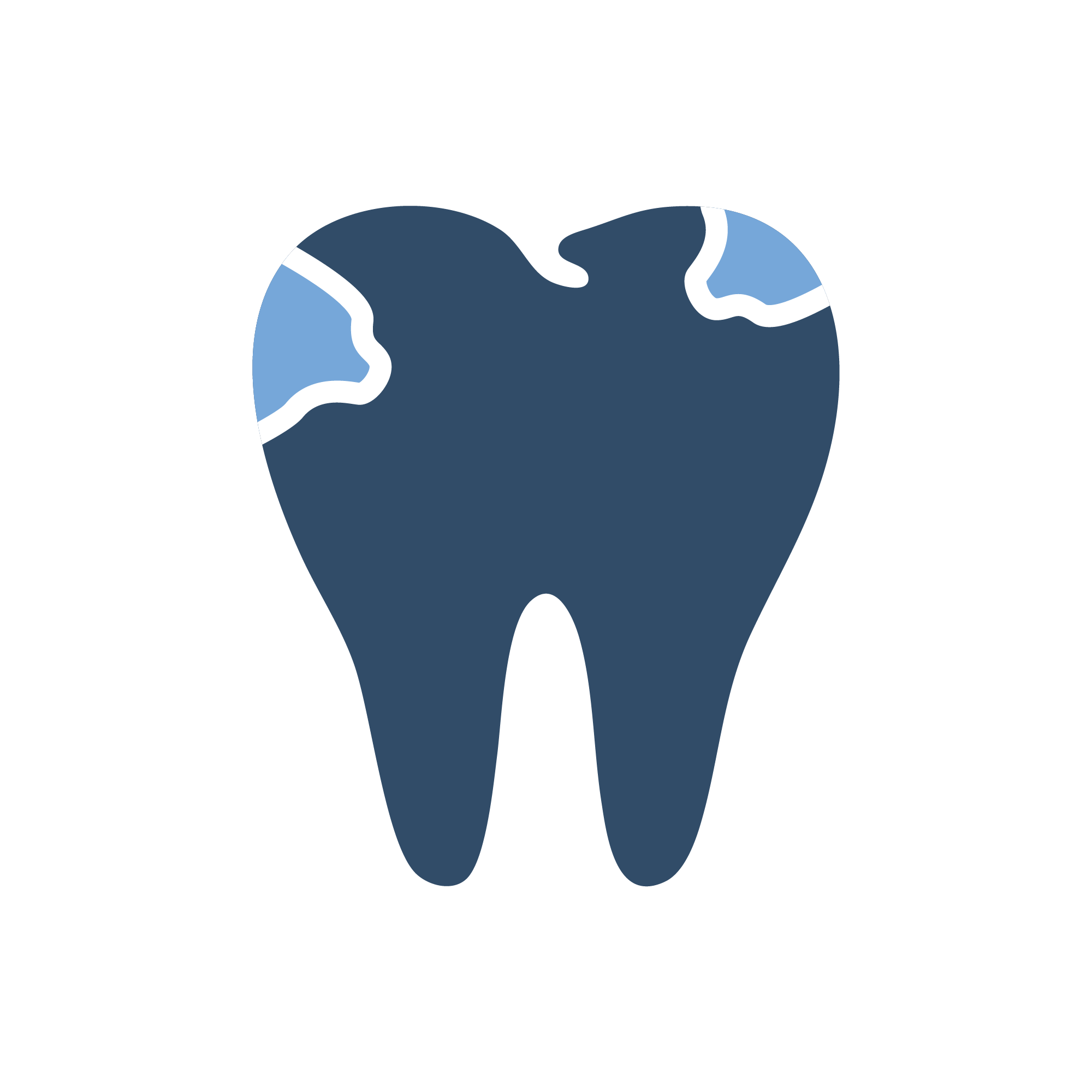 Tooth illustration highlighting plaque buildup and dental care importance for preventive teeth cleaning.