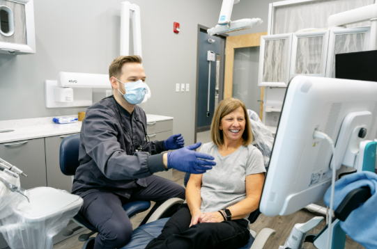 Cosmetic dentistry consultation with a patient at Progressive Dental Care serving Cape Elizabeth, ME.
